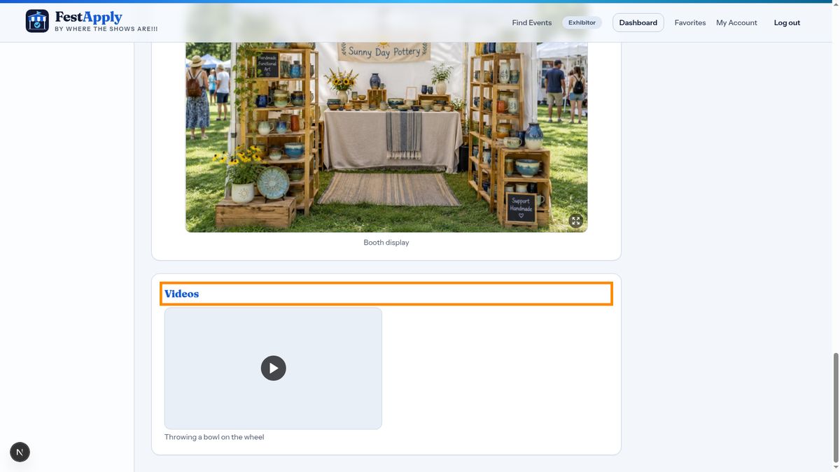Biography, booth and videos