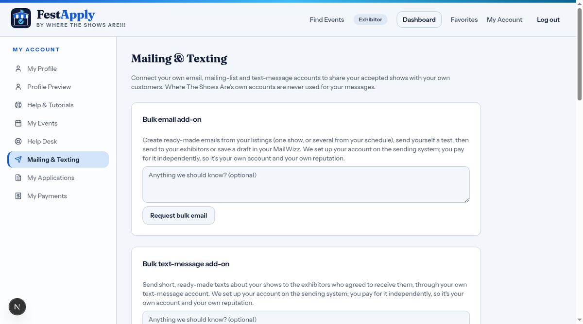 Mailing and Texting
