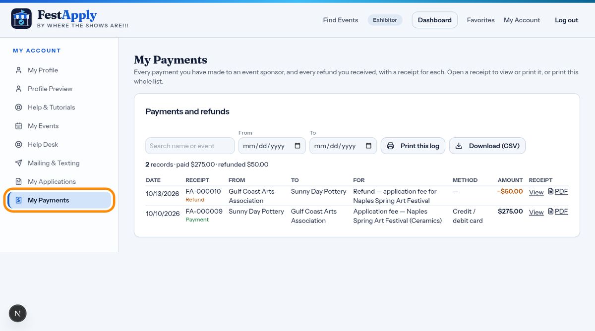 My Payments
