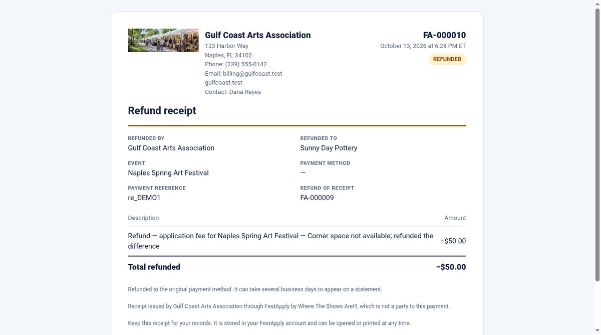 Refunds have receipts too