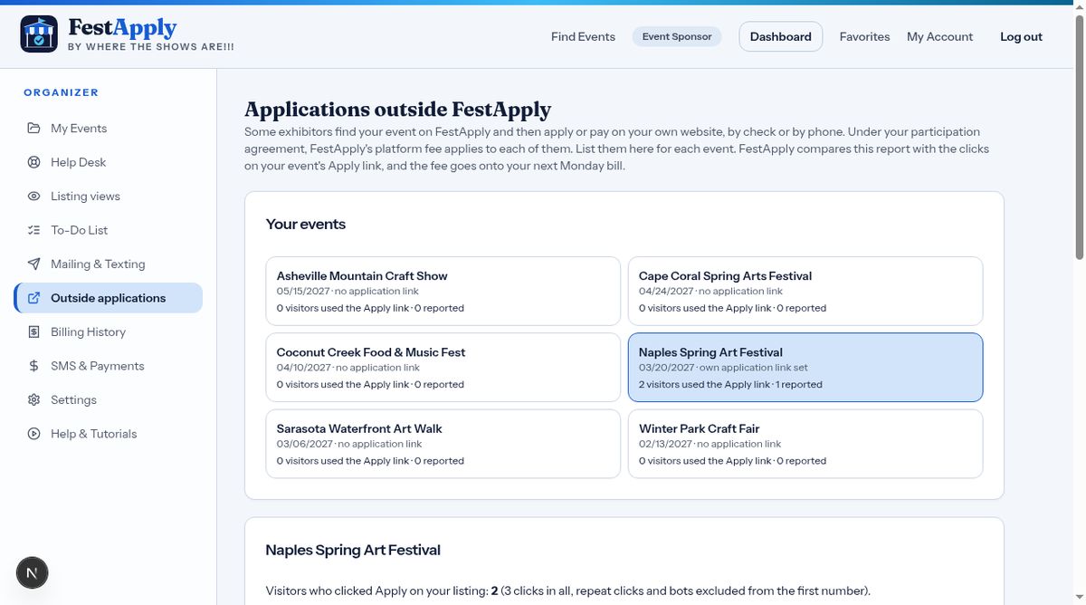 Outside applications