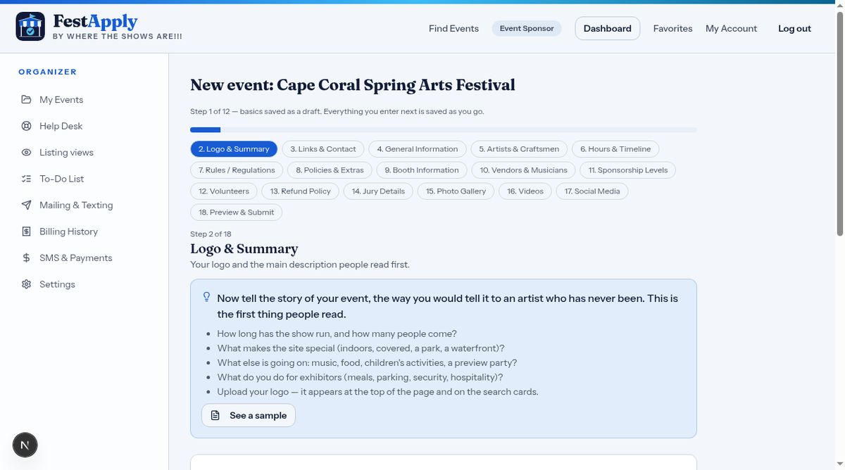 Logo and summary