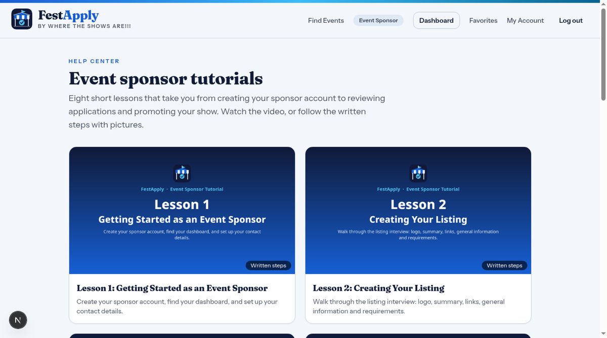 Help and Tutorials