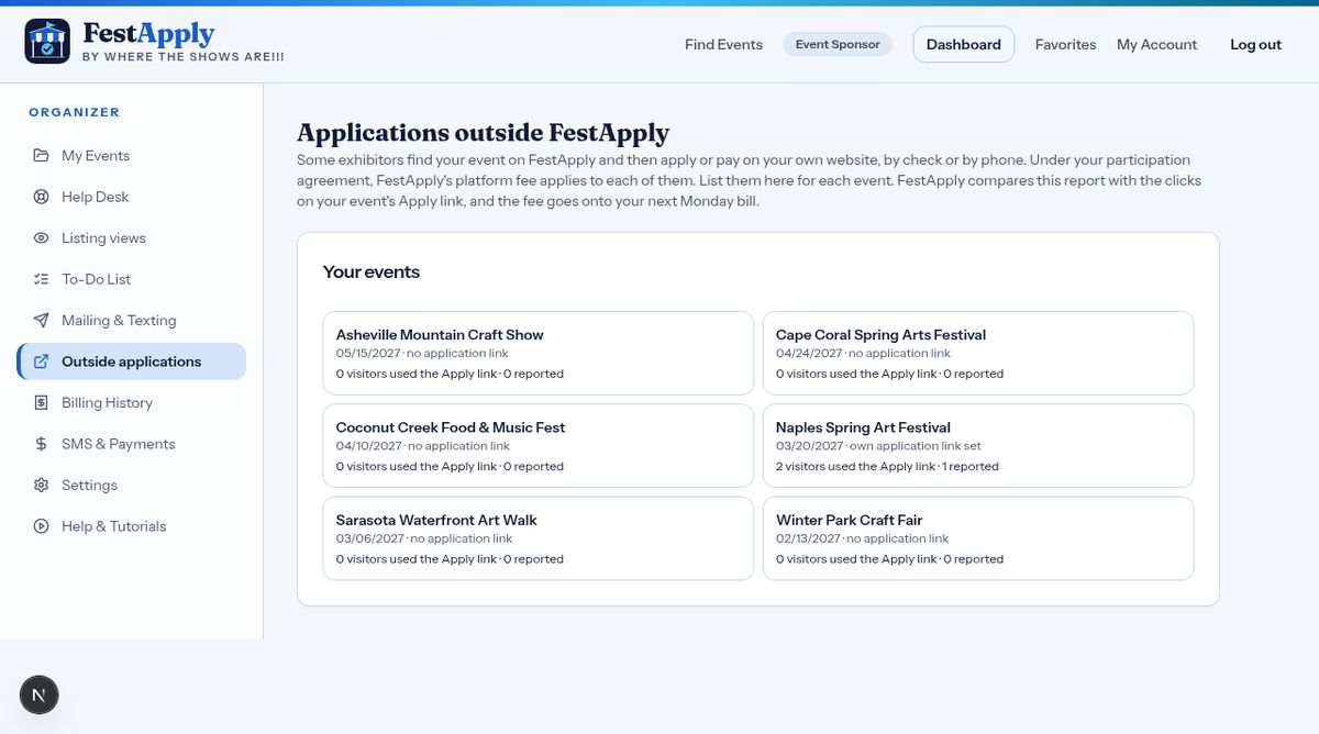 Outside applications