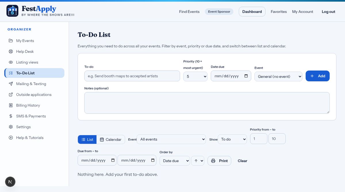 To-Do list