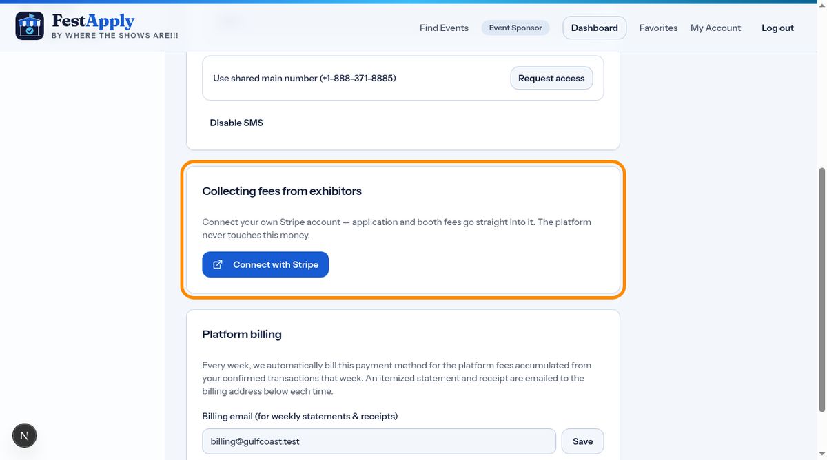 Connect your payment account